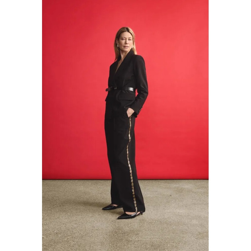 Cherras Tuxedo Trouser with Sequins