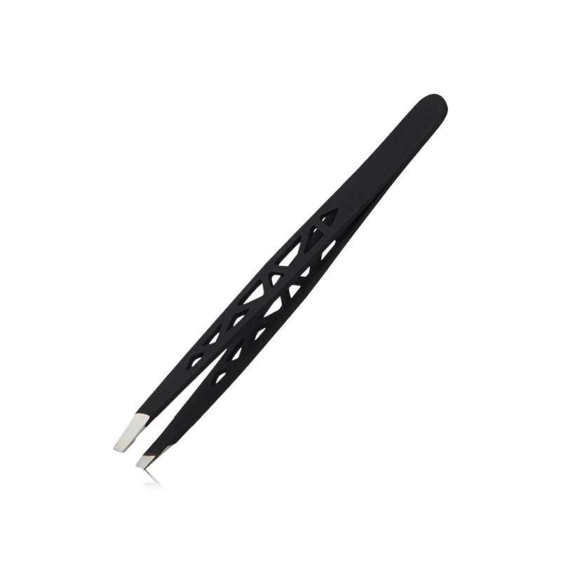 HAWLEY BLACK TWEEZERS SLANT END + POUCH