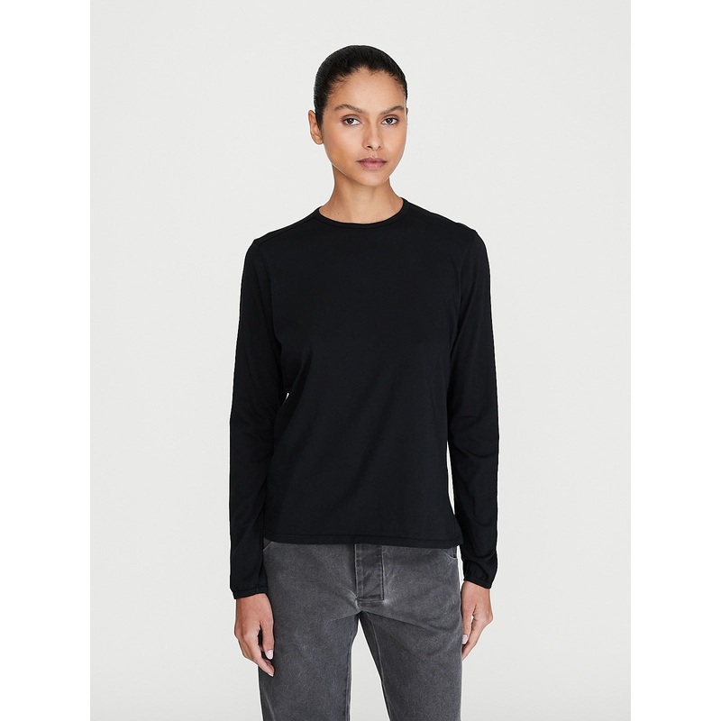 No. 87 Organic Cotton Long Sleeve T-Shirt in Black