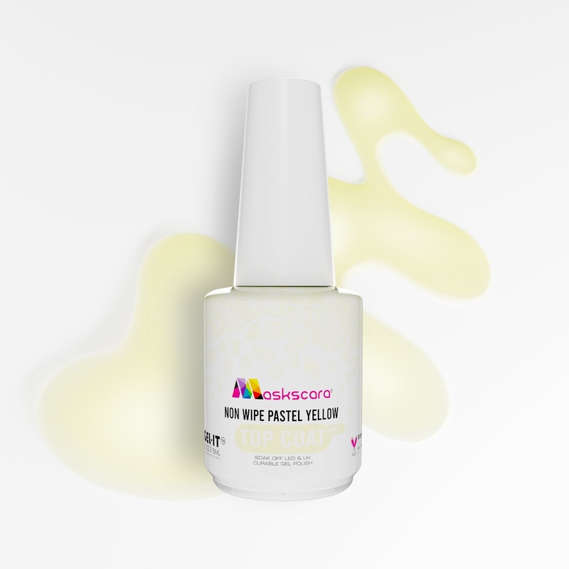 Non-Wipe Pastel Topcoat – Yellow – 15ml