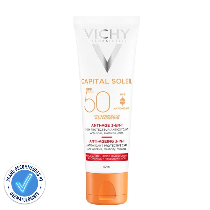 VICHY Capital Soleil Anti-Ageing 3-in-1 High Sun Protection for Face SPF50 50ml