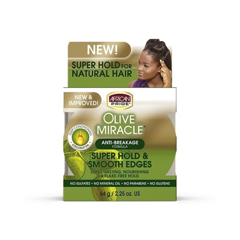 African Pride Olive Smooth Edges Control Gel 2.25 oz