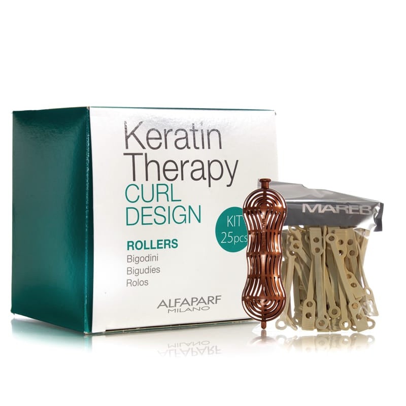 ALFAPARF MILANO KERATIN THERAPY CURL DESIGN ROLLERS 25 PIECE KIT