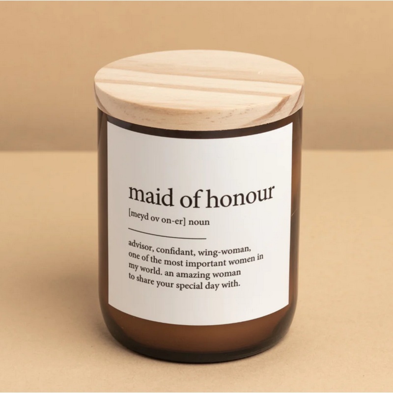 Dictionary Candle – maid of honour
