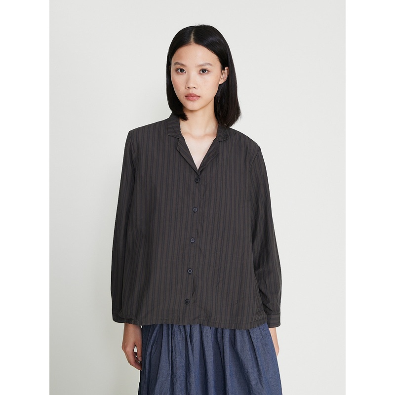 Jenny Shirt in Moss Stripe