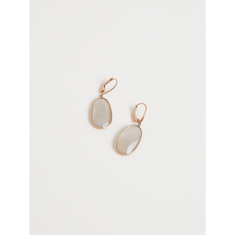 Dragonfly Momo Earrings with 6.65ct Moonstone on 18k Rose Gold