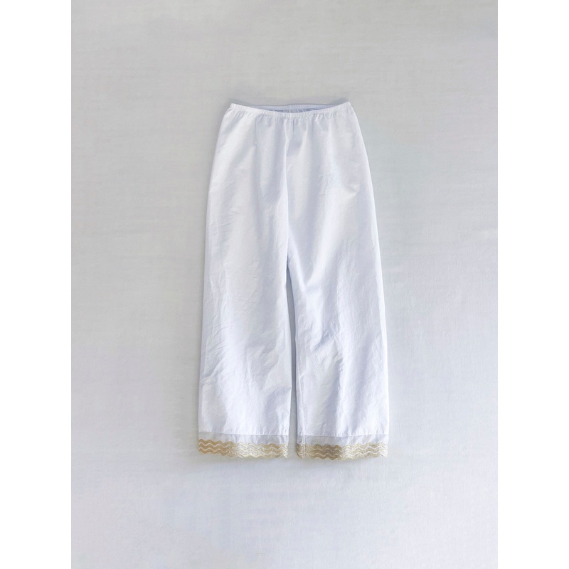 Pants with Lace in Rice