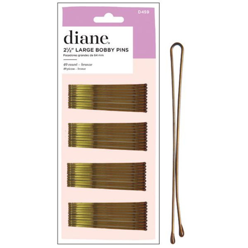 Diane — Jumbo bob pins bronze 2.5″ – 40/pack