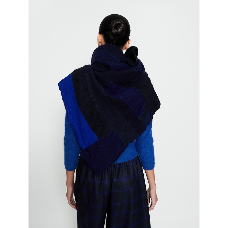 Scialle Shawl Patchwork Diginepro Lavato in Blue Mix