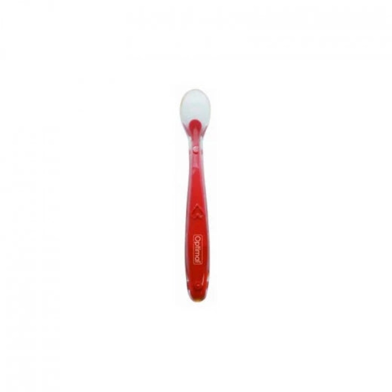 Optimal Baby Silicone Spoon Green ‘Red