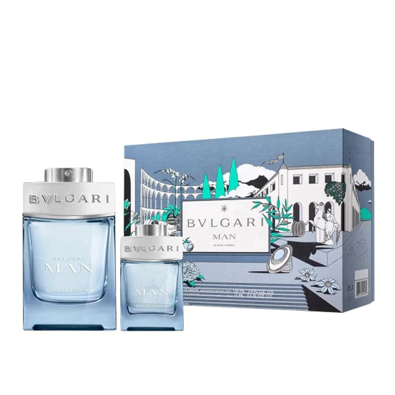 Bvlgari – Man Glacial Essence Eau De Parfum Set ( EDP 100ml+EDP 15ml )