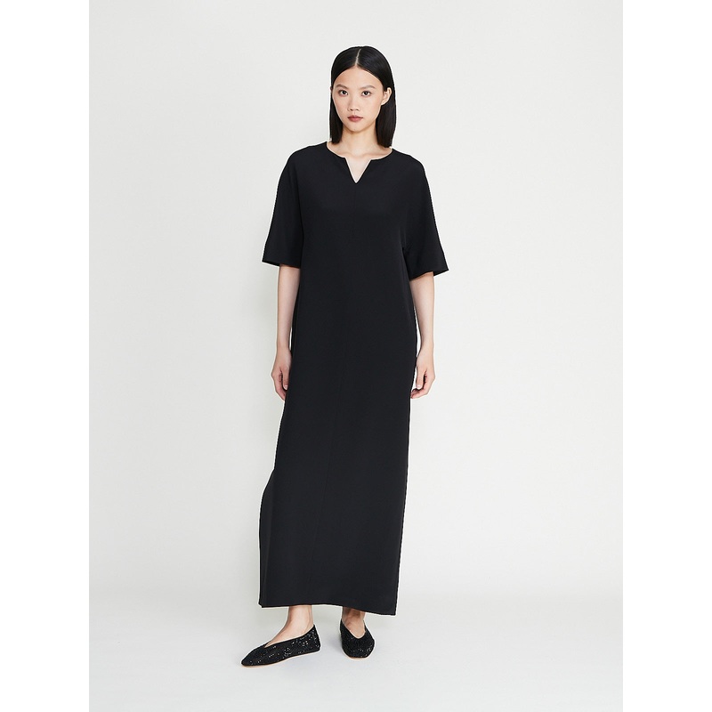 Naio Column Dress in Black