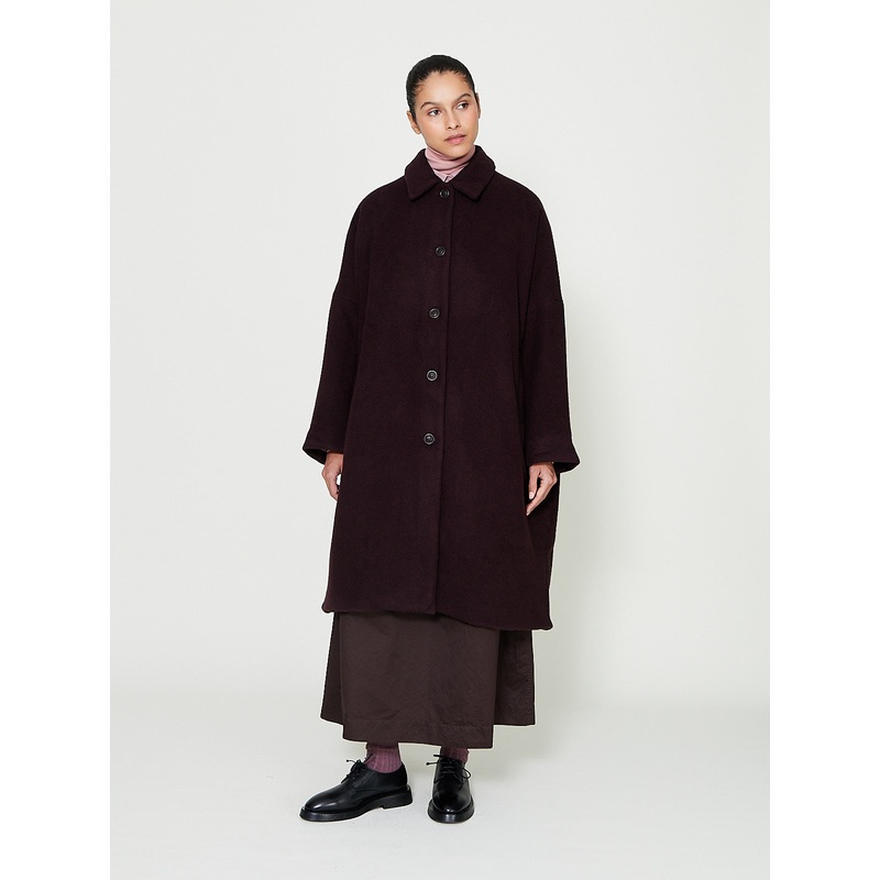 Big Blobby Coat Kasper in Prune