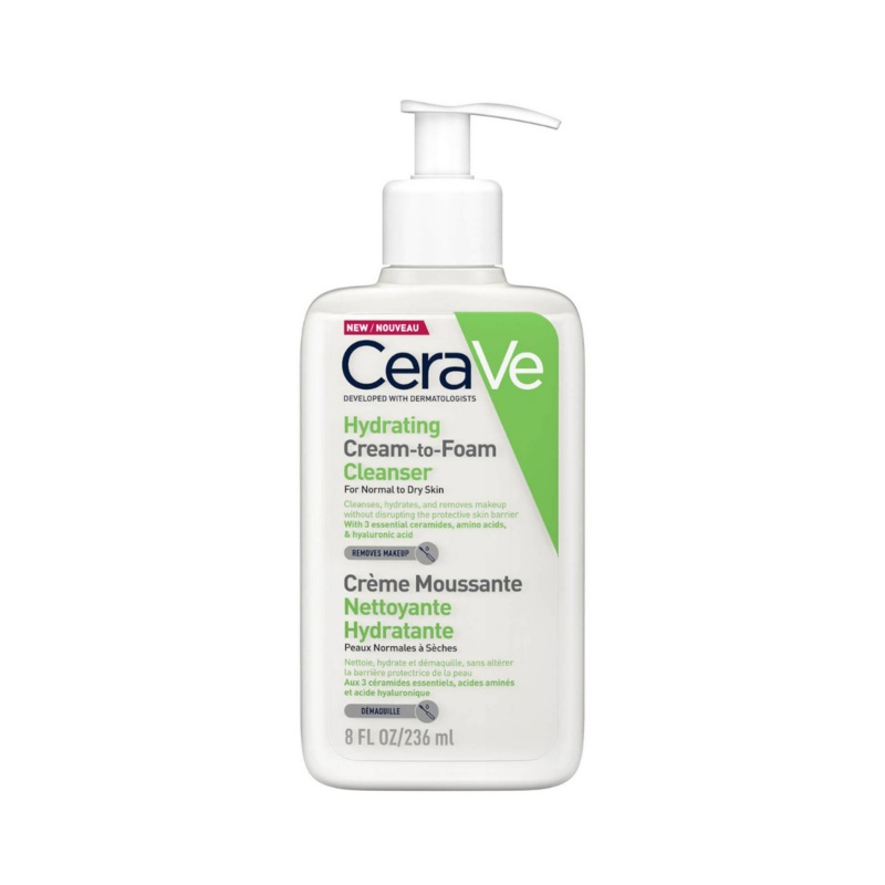 CeraVe – Hydrating Cream to Foam Cleanser 236ml
