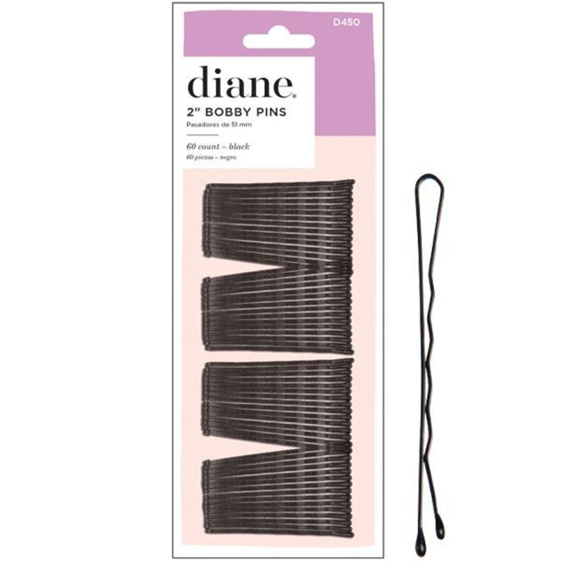 Diane — Bob pins black 2″ – 60/pack