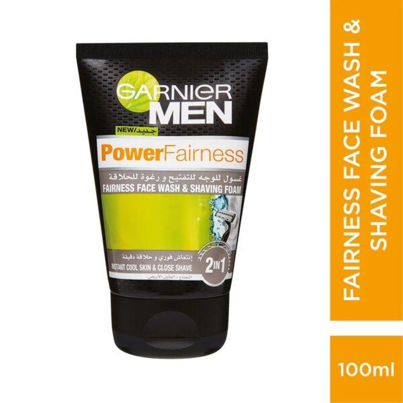 Garnier – Men Power Fairness Face Wash & Shaving Foam