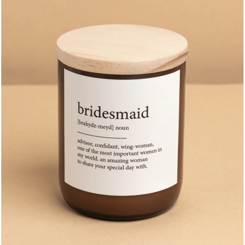Dictionary Candle – bridesmaid