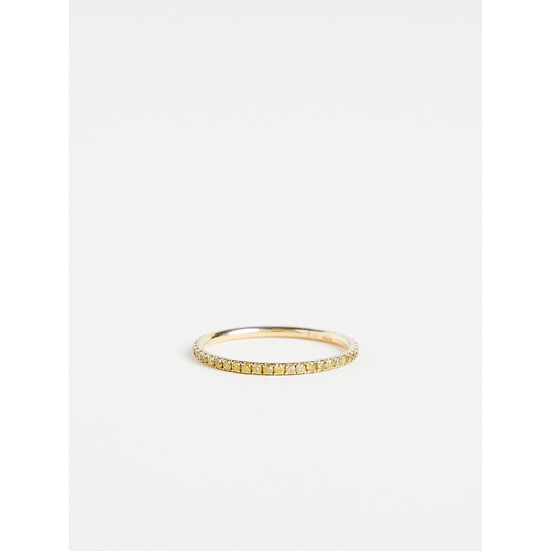 Thread Band with Yellow Diamonds in 18k Yellow Gold