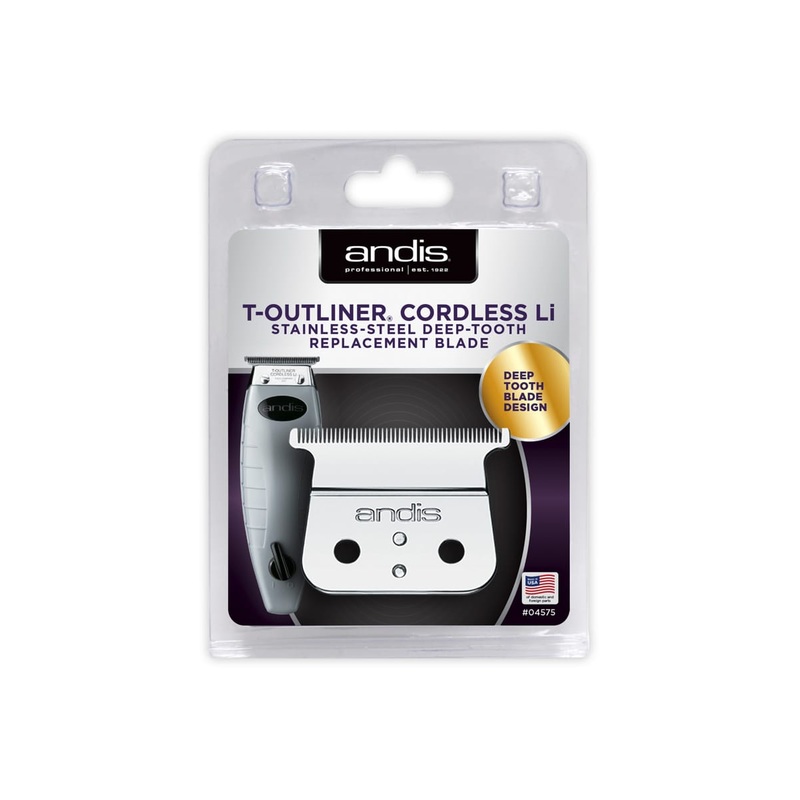 ANDIS T-OUTLINER CORDLESS LI STAINLESS-STEEL DEEP-TOOTH REPLACEMENT BLADE