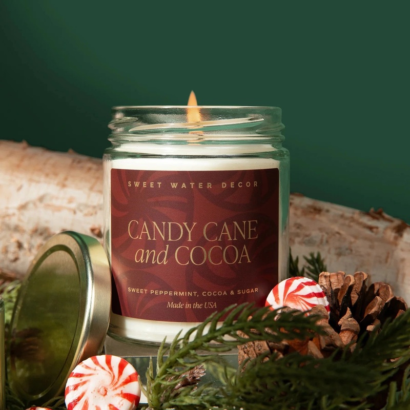 Sojawachskerze “CANDY CANE and COCOA” | SWEET WATER DECOR