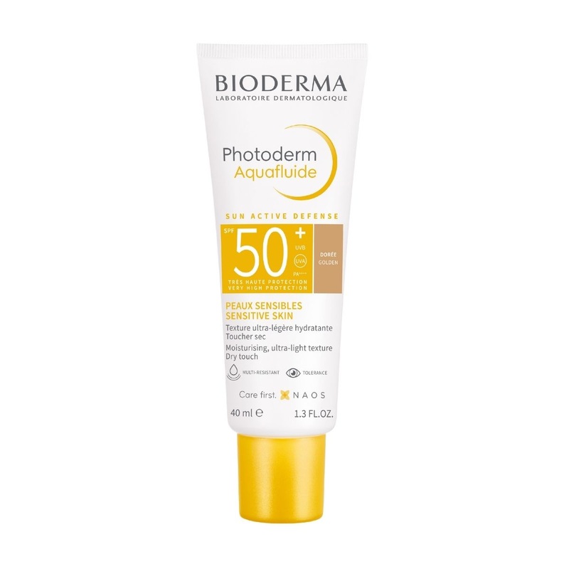 Bioderma Photoderm Aquafluid Golden Tint SPF 50+.