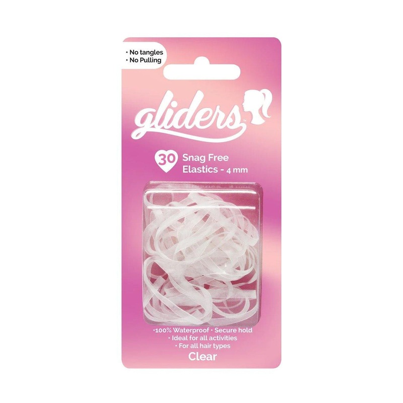 Gliders Snag Free Hair Elastics 4mm 30pc – Black