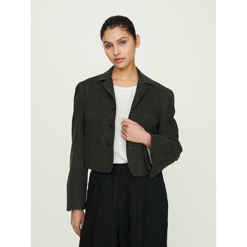 Twill Aging-Wool Jacket Bubba-Sawyer Jacket in Charcoal (L’s)