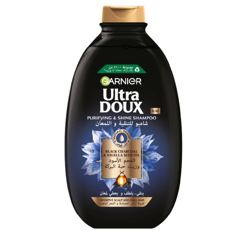 Garnier Ultra Doux Black Charcoal & Nigella Seed Oil Shampoo 400ml