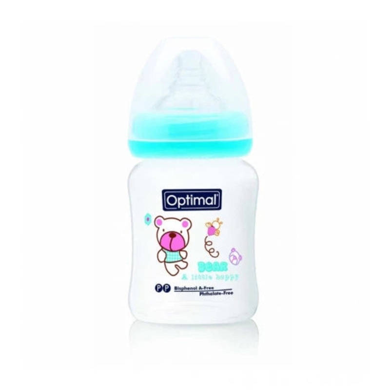 Optimal W/ Neck Feeding Bottle 180Ml Blue ‘Pink ‘White