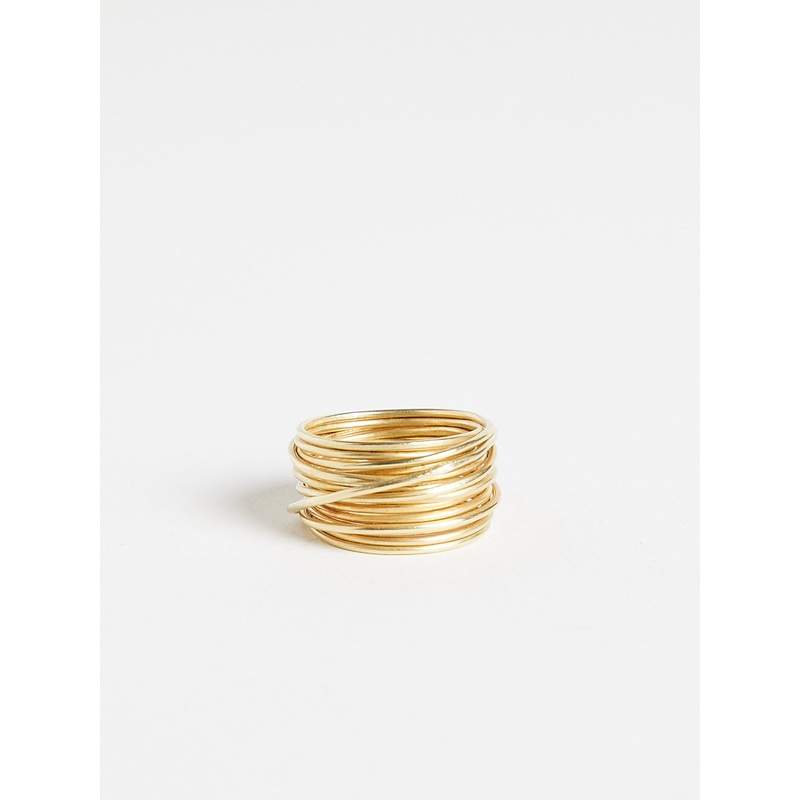 18k Yellow Gold Spaghetti Ring
