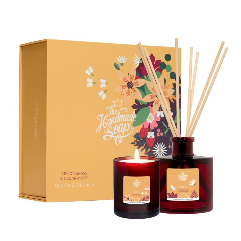 The Handmade Soap Company Candle & Diffuser Set – Lemongrass & Cedarwood