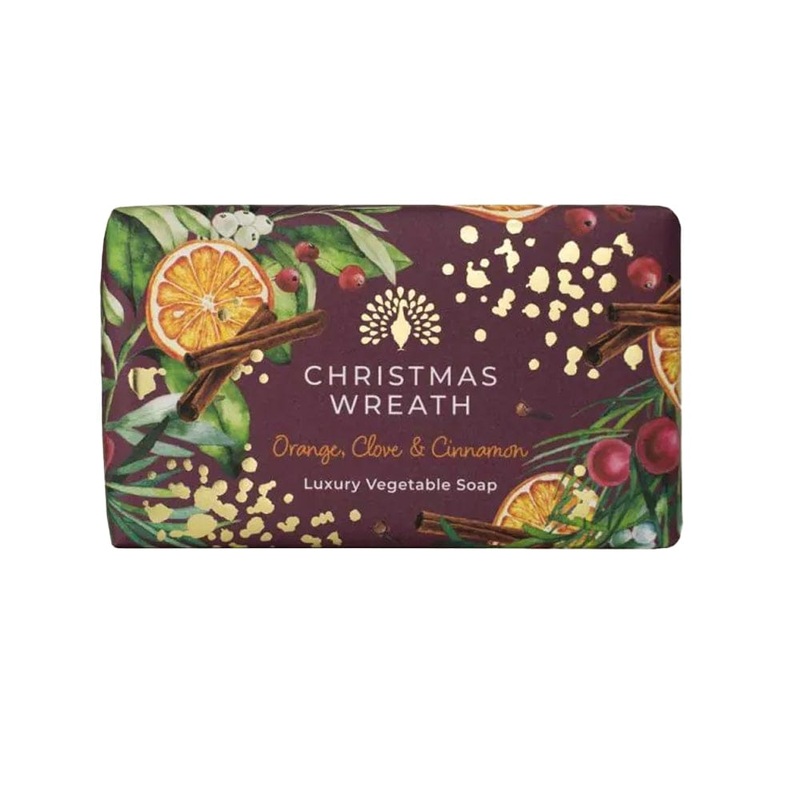 Christmas Tidings Christmas Wreath Soap Orange, Clove & Cinnamon