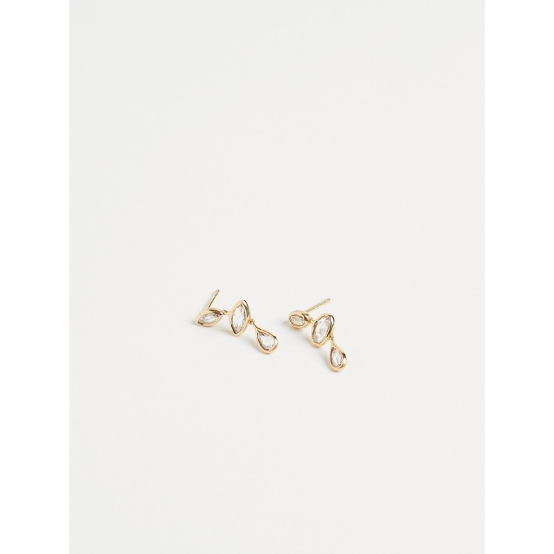 Esmeray Earrings with 1.12ct Brown Diamonds on 18k Yellow Gold