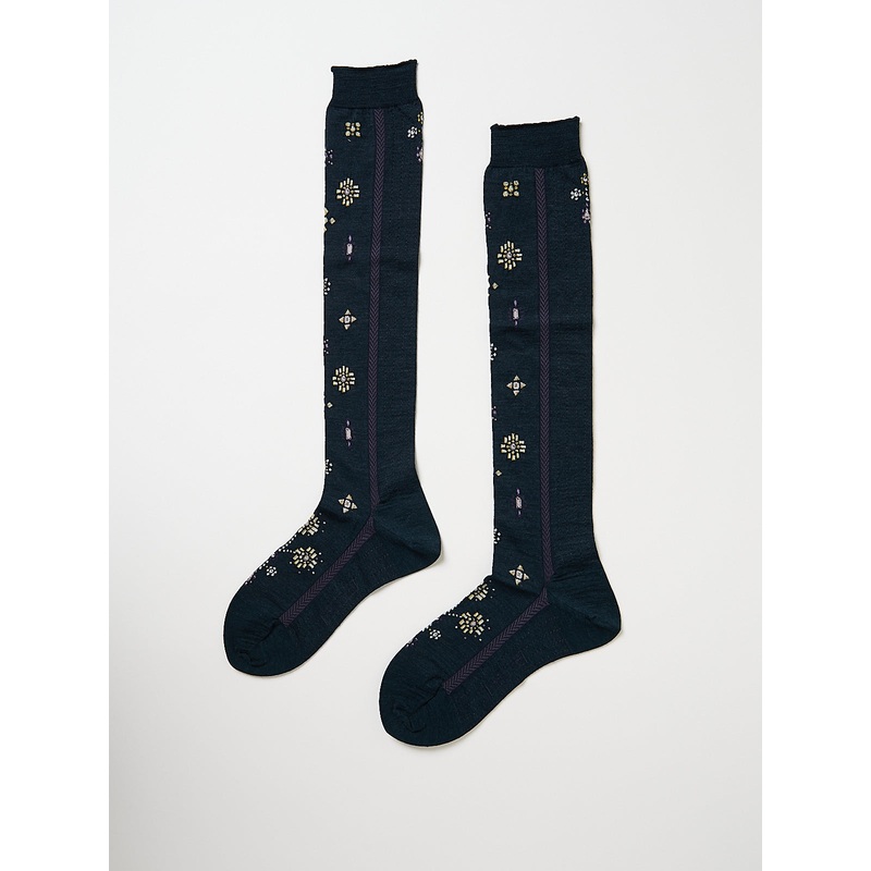 Like A Jewelry High Socks in Dark Green