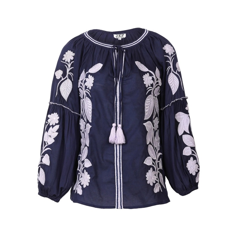 Elise Navy Blouse