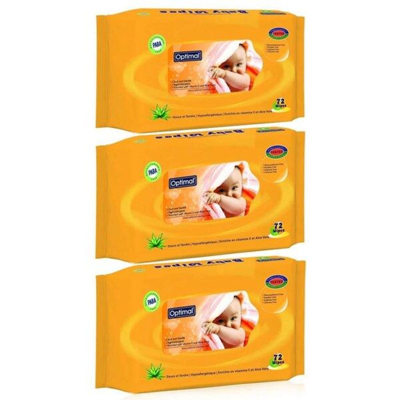 Optimal – Baby Wipes With Vitamin E Triple Pack