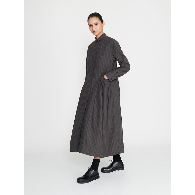 Sally Dress in Moss Stripe