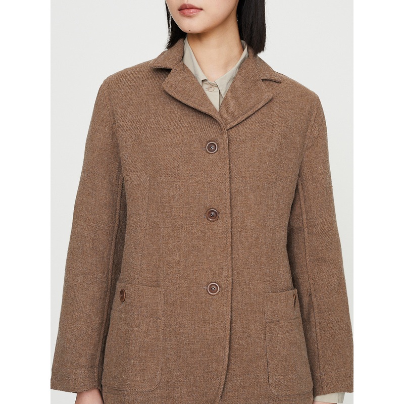 Vallee Jacket Grainy in Latte