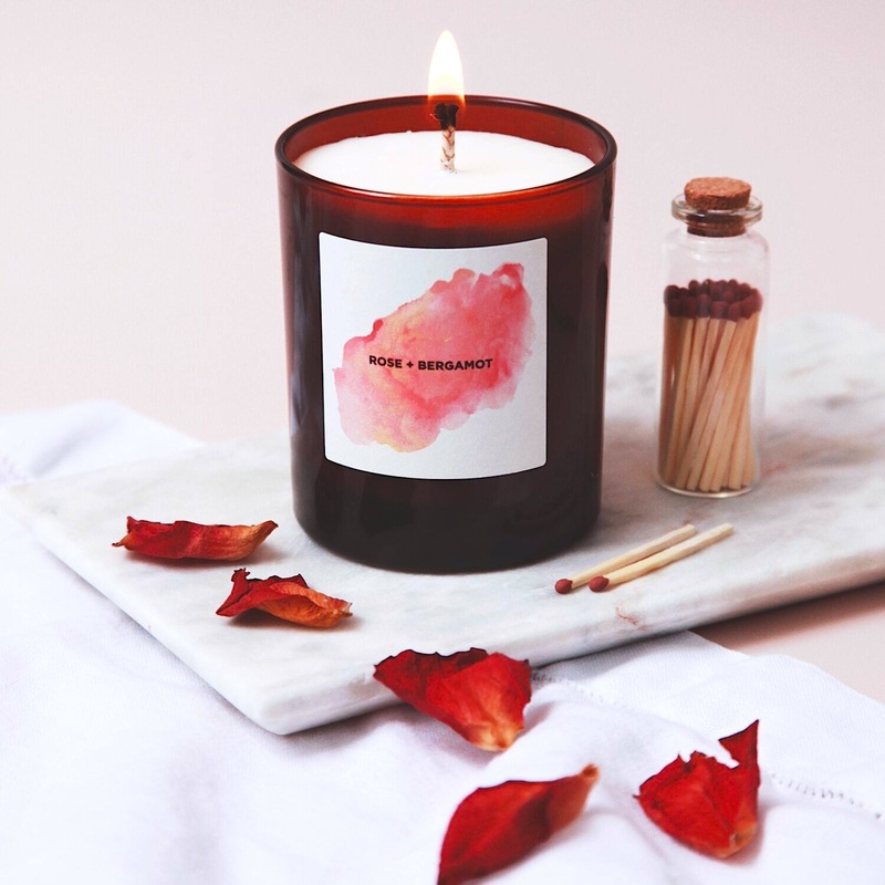 FLORAL – Sojawachskerze ‘Rose + Bergamot’