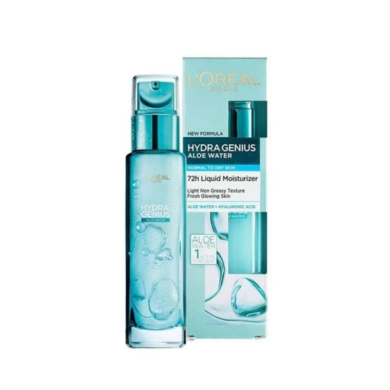 L’Oral Paris Hydra Genius Aloe Water Liquid Moisturiser Normal To Dry Skin 70ml