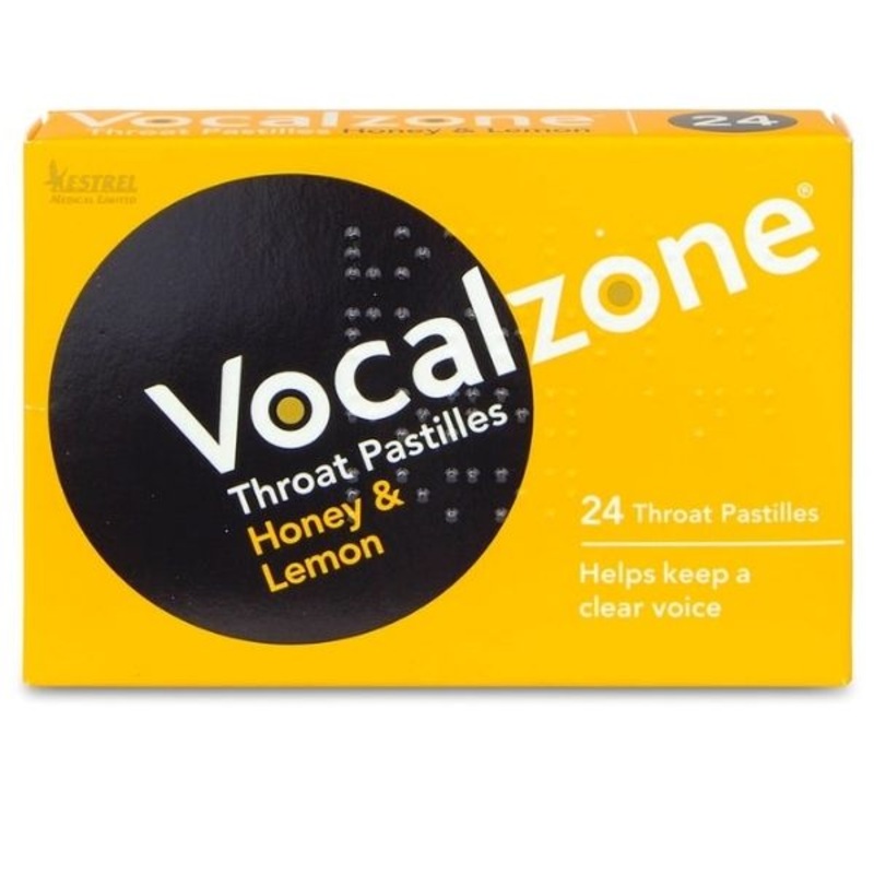 Vocalzone – Honeylemon Throat Pastilles 24x