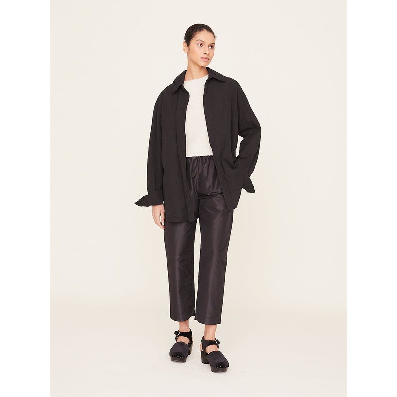 Camicia Shirt Uomo Fil Asole Lavata in Black