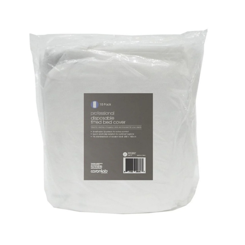 CARONLAB PROFESSIONAL DISPOSABLE FITTED BED COVER 10 PACK – 200 X 100CM