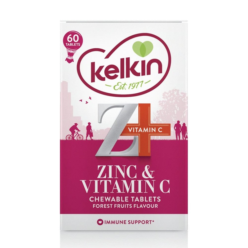 Kelkin Zinc and Vitamin C Chewable Tablets 60 Pack