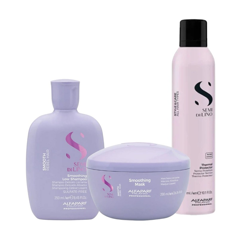 Millies Exclusive Alfaparf Semi Di Lino Smoothing Trio with Complimentary Thermal Protect
