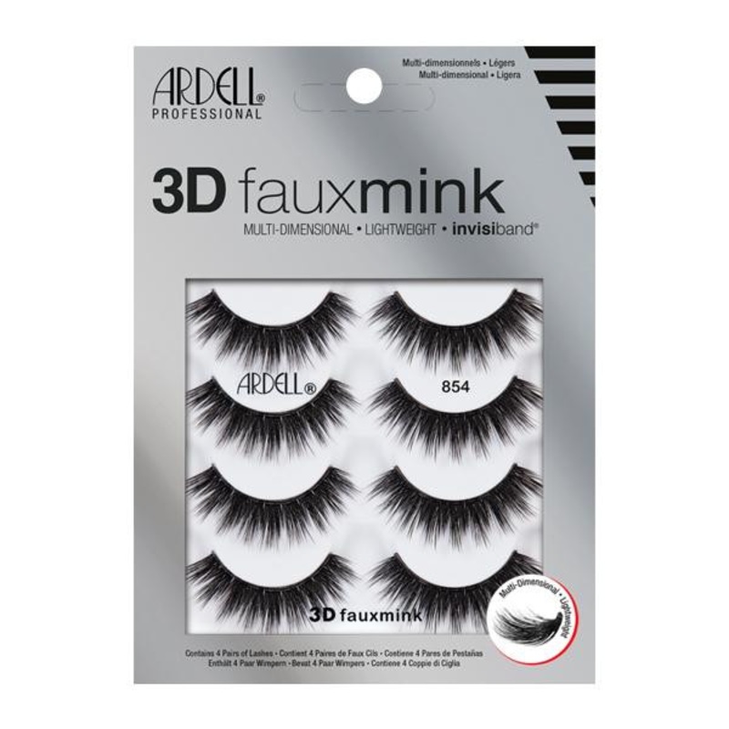 Ardell – Lashes — 3D Faux Mink – 854 – 4/Pack