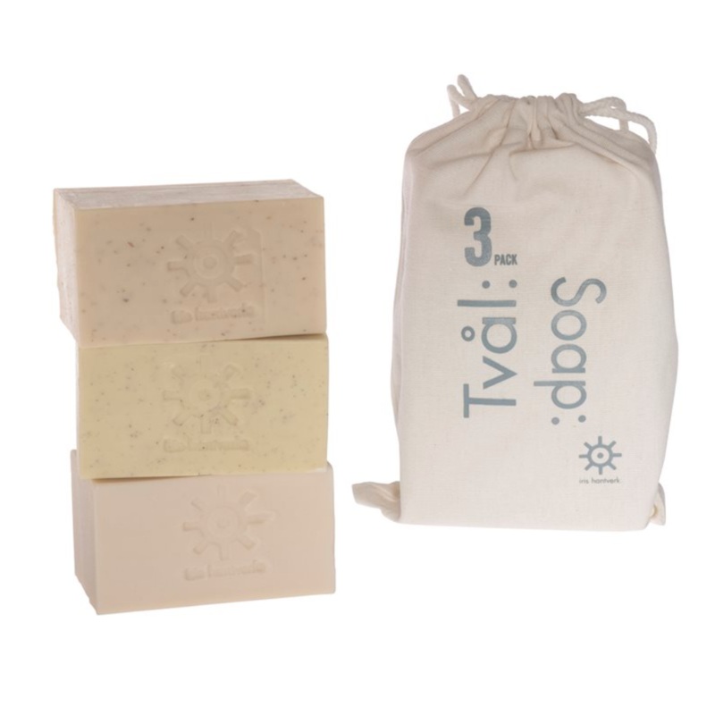 Iris Hantverk Soap 3-Pack Carrot, Almond, Apricot scrub