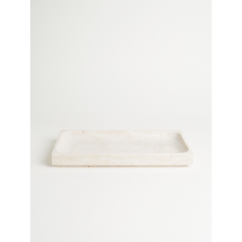 Caro Demi Tray in Marble Travertine