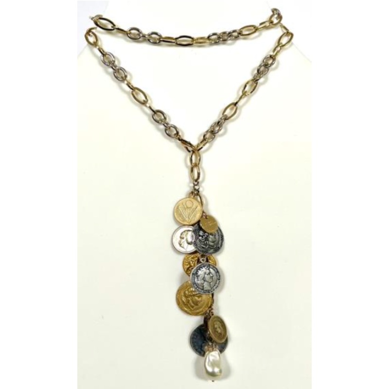 Cluster Coin Necklace