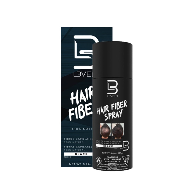 LEVEL 3 HAIR FIBER SPRAY BLACK 125G